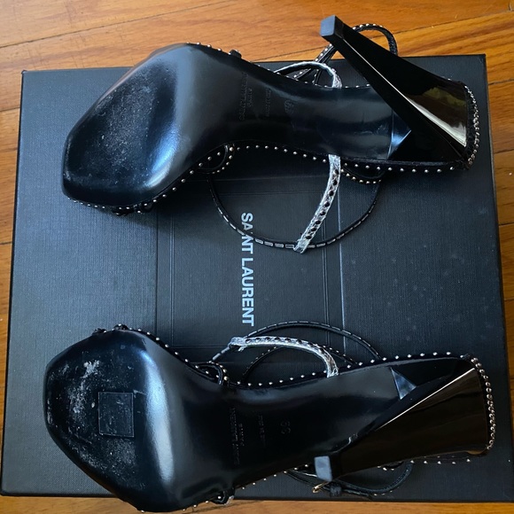 SAINT LAURENT STRAPPY STUDDED HEEL - Picture 2 of 6